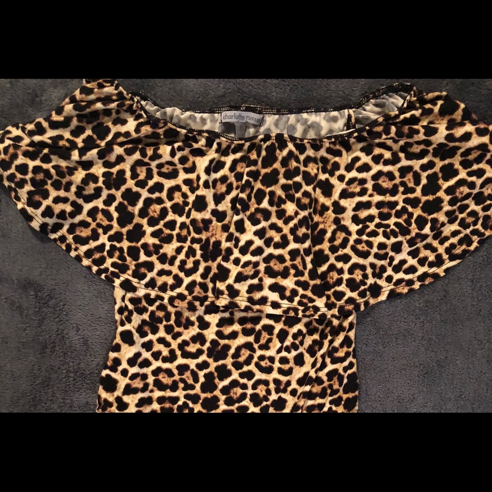 Over the shoulder Cheetah bodysuit